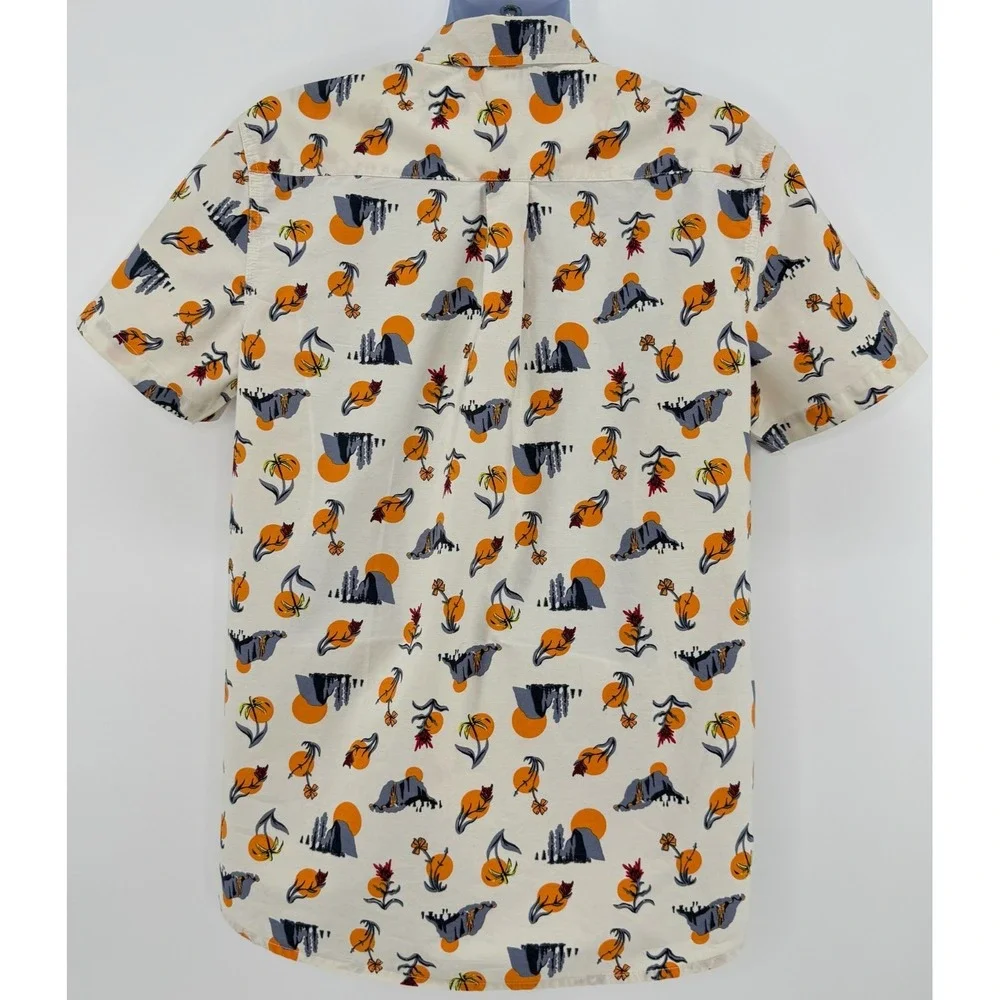 The North Face Baytrail Pattern Shirt Mens L Camp Button Up Cotton Outdoor